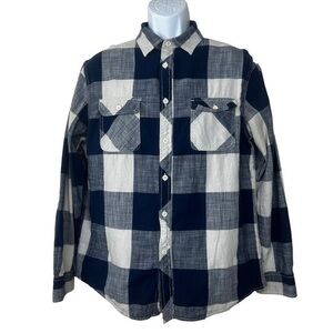Mossimo Men's Casual Shirt Button Down Plaid Long Sleeve Size L